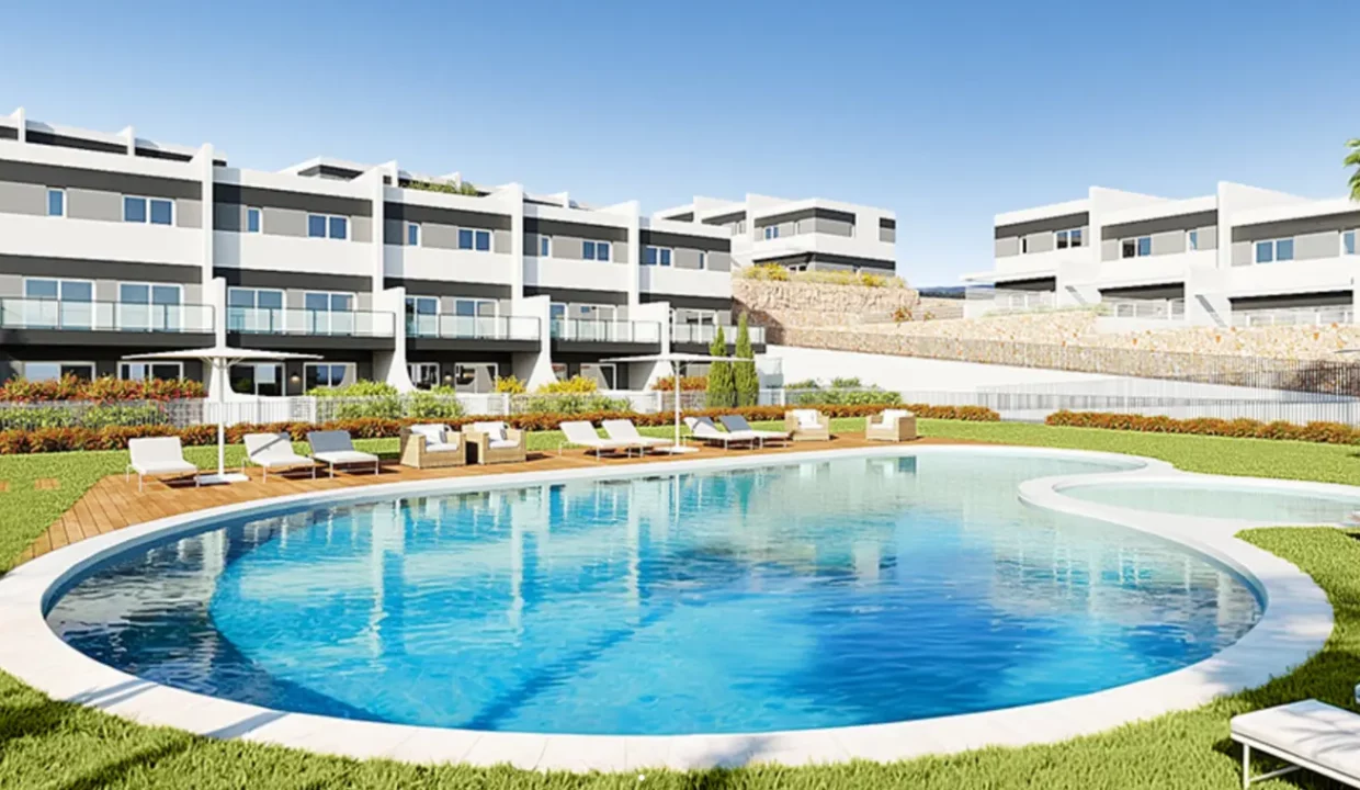 Nature townhouses with communal pool near Puig Campana Golf