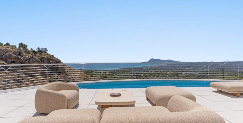 Villa Blanc Altea with private pool and Mediterranean Sea views