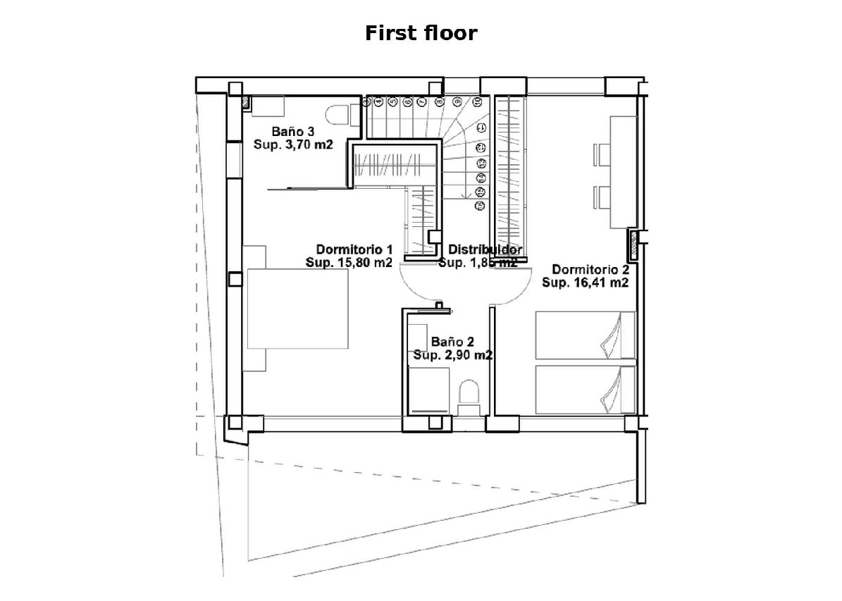 First Floor Plan – Gran Alacant Villa