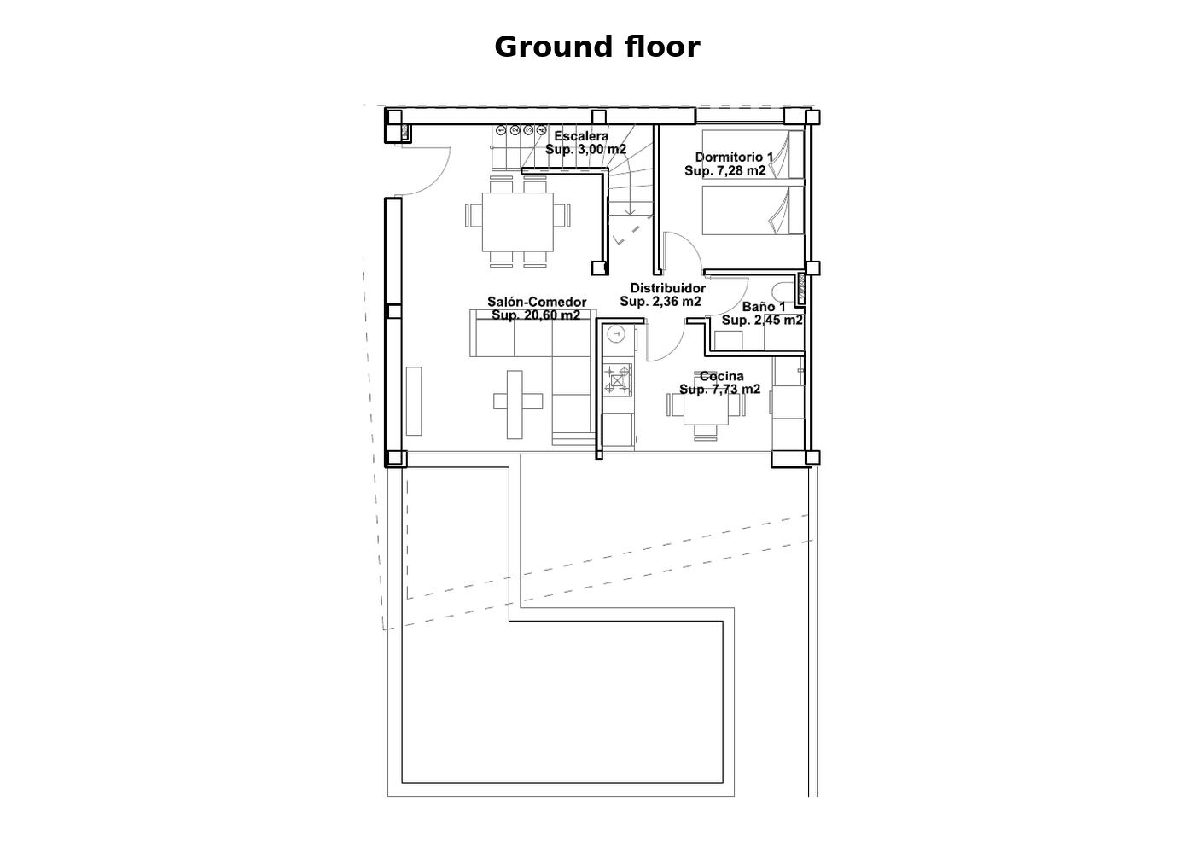 Ground Floor Plan – Gran Alacant Villa