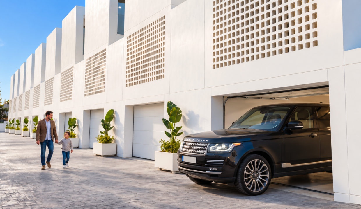 Private two-car garage in White Villas Albir