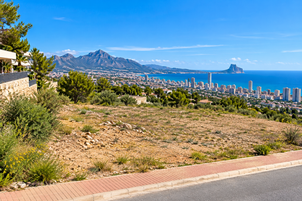 Building plot with panoramic sea views on the Costa Blanca, Alicante province, Spain